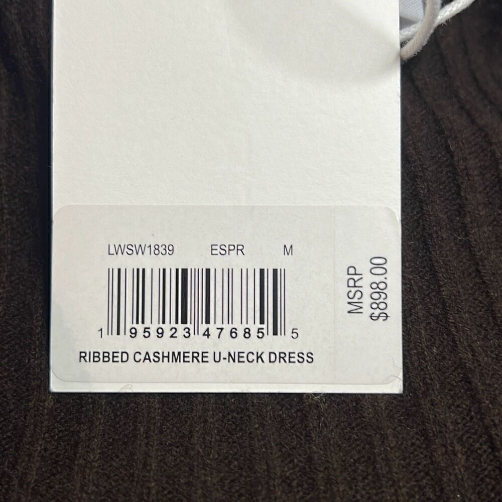 Frame Ribbed Cashmere U-Neck Dress NWT medium - Picture 14 of 15